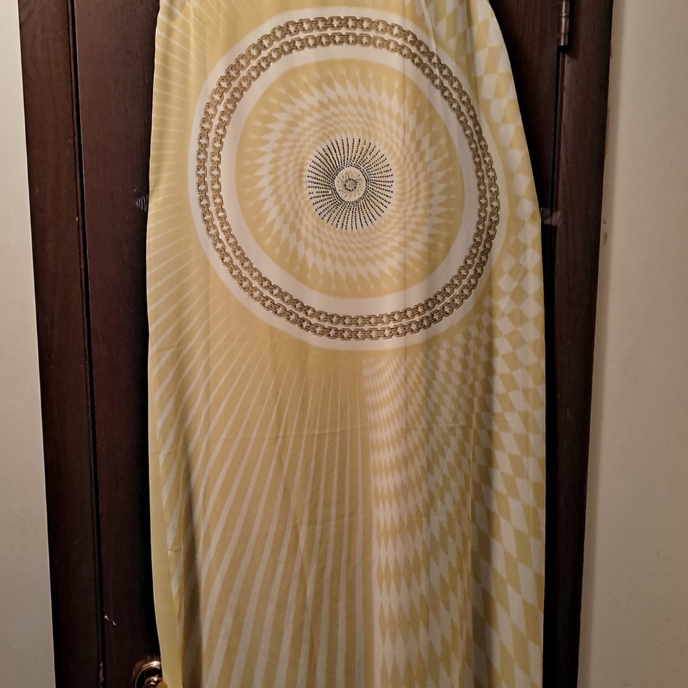 Roberto Cavalli Yellow Print Embellished Maxi, NWT 3 in One Dress - Picture 7 of 10